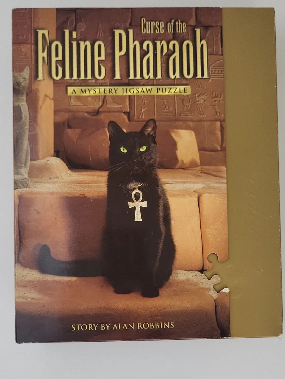 New Vtg 90s Curse of the Feline Pharaoh Cat Puzzle 1000 Pieces Sealed